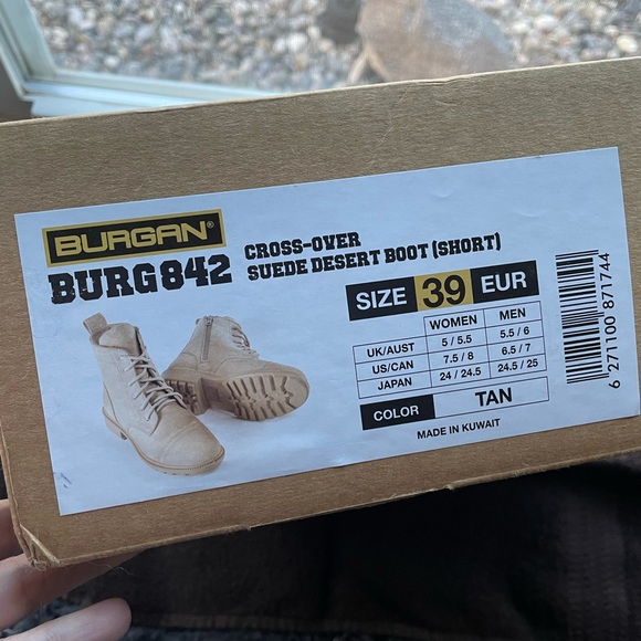 Burgan custom henna one-of-a-kind suede leather Desert Work Boots size 39/8.5 - Picture 12 of 13